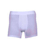 Front view of Mercerise Boxer For Men – white cotton boxer brief on a plain background.