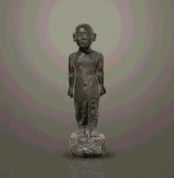 Granite statue of an Egyptian priest