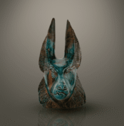 The statue of Anubis