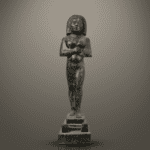 The black granite statue of the goddess Hatshepsut