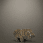 Egyptian hippopotamus statue made from black granite