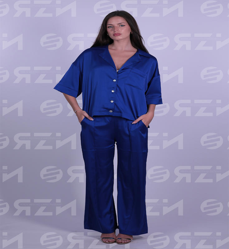Buttoned Satin Set - Elegant and versatile satin outfit for chic and comfortable style.