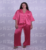 Buttoned Satin Set