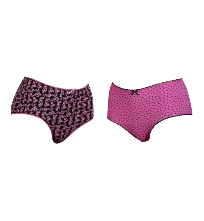 Cottonil Patterned Midi Panties in multicolor, front view