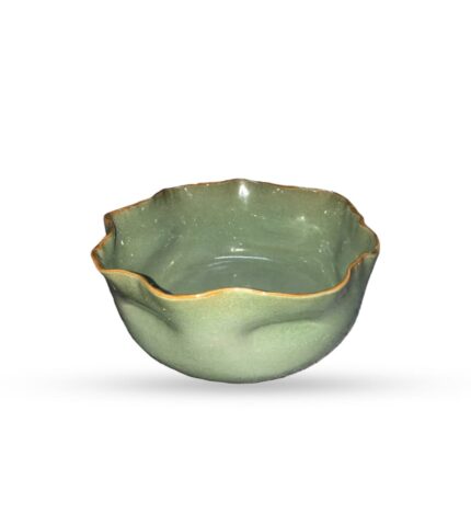 Ribbed Pottery Bowl