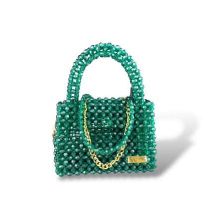 Elegant emerald green handbag