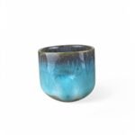 Passion of the Nile handmade ceramic cup with deep blue gradient glaze inspired by the Nile River.