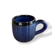 Pharaoh’s Night Ceramic Mug - Blue with Black Glossy Finish.