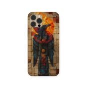 Pharaonic Phoenix Case featuring a colorful mosaic of a mythical bird with outstretched wings and a radiant sun disk