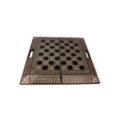 Royal Table Case with intricate patterns and handles, viewed from the top angle.