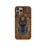 Legendary Anubis Case featuring a detailed black Anubis head design on a background of ancient Egyptian hieroglyphic stone tablets