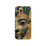 The Pharaonic Gaze Case featuring a close-up of an ancient Egyptian pharaoh’s face with weathered textures