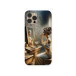 Queen’s Mirror Case featuring an Egyptian queen applying makeup before a mirror