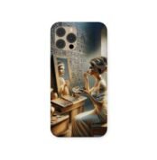 Queen’s Mirror Case featuring an Egyptian queen applying makeup before a mirror