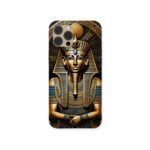 Golden Pharaoh Case with detailed illustration of a pharaoh in regal pose and dark royal background