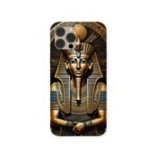 Golden Pharaoh Case with detailed illustration of a pharaoh in regal pose and dark royal background