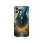 Royal Anubis phone case with Nile and temple background