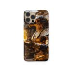 Glowing Horus phone case with falcon god and radiant orb