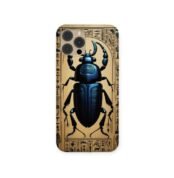 Pharaonic Scarab phone case with blue and gold Egyptian design
