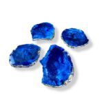 agate resin coasters handmade with gold trim
