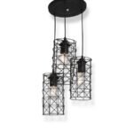 Noir Grid modern industrial hanging lamp