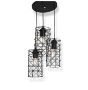 Noir Grid modern industrial hanging lamp