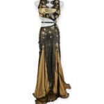 Black and gold Golden Eclipse belly dance costume