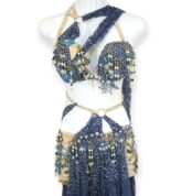 Navy blue Midnight Mirage belly dance costume