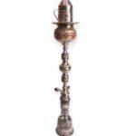 Pearl Majesty – 107 cm tall hookah with mother-of-pearl inlays, silver finish, and engraved shell patterns