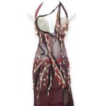 Wine-red Scarlet Ember belly dance costume