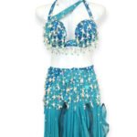 Aquamarine Dance Gown for belly dance