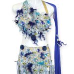 Vibrant Ocean Bloom belly dance costume
