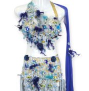 Vibrant Ocean Bloom belly dance costume