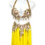 Golden-yellow Golden Dusk belly dance costume