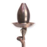 Handcrafted Cobra-shaped incense holder with an elegant metallic finish.