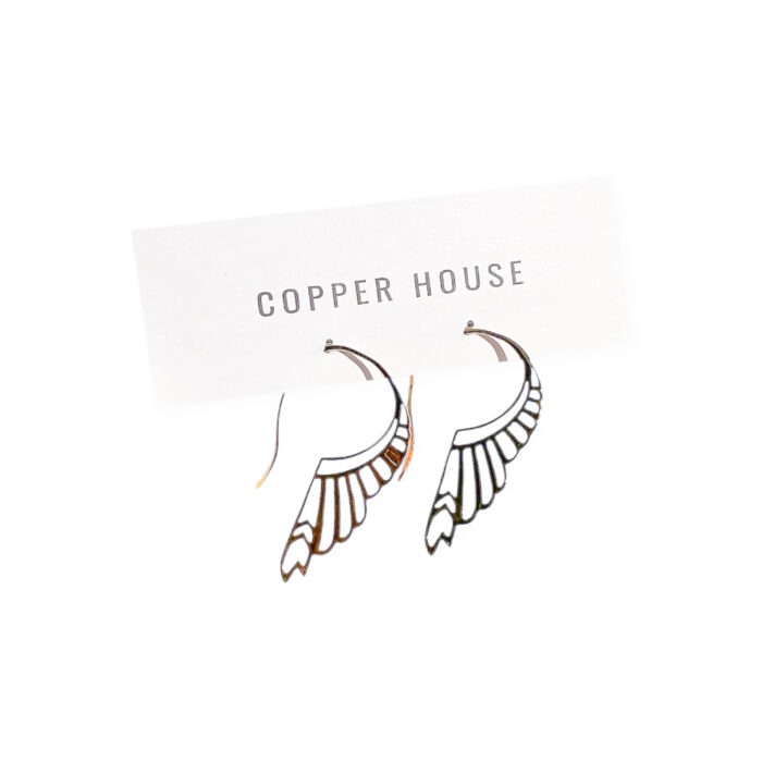 Wing of Horus gold-plated Egyptian earrings