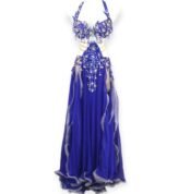 Royal blue Royal Bloom belly dance costume