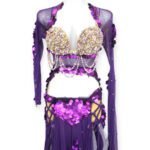 Twilight Spark purple belly dance costume with bolero