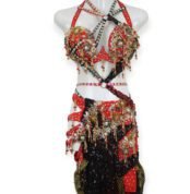 Scarlet Mirage handmade belly dance outfit by Tut Egypt