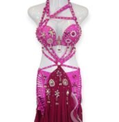 Gemstone-embellished belly dance outfit by Tut Egypt