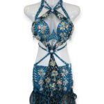 Jungle Spark animal print belly dance costume with crystals