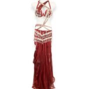 Crimson Ruby Elegance belly dance costume