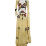 Floral-beaded long-sleeve dance outfit by Tut Egypt