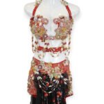 Black and red Scarlet Night belly dance costume