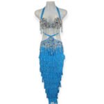Turquoise Ocean Fringe belly dance costume