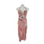 Pink Pirouette light pink belly dance costume with sequins