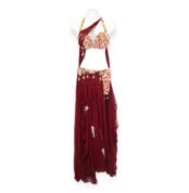 Maroon Velvet Rouge belly dance costume