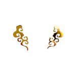 Elegant waterproof hypoallergenic coral earring