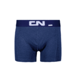 Navy heather Cottonil CN Boxer for Men with dark waistband and bold CN logo.
