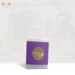 Lavender Breeze soap wrapped in purple paper with Queen Tiye branding, offering a calming and aromatic skincare experience.